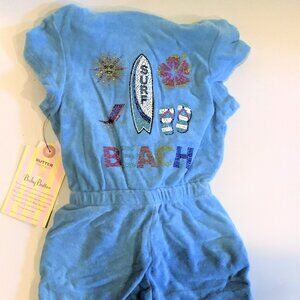NWT, Girls 24 Months, Baby Butter, Swim Coverup, Zipped short all